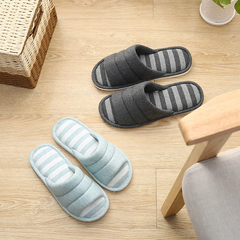 Factory Direct Delivery of Custom-Made New Home Slippers, Linen Cotton Slippers, Home Slippers for Wooden Floors, Men's and Women's Indoor Slippers — feature 30
