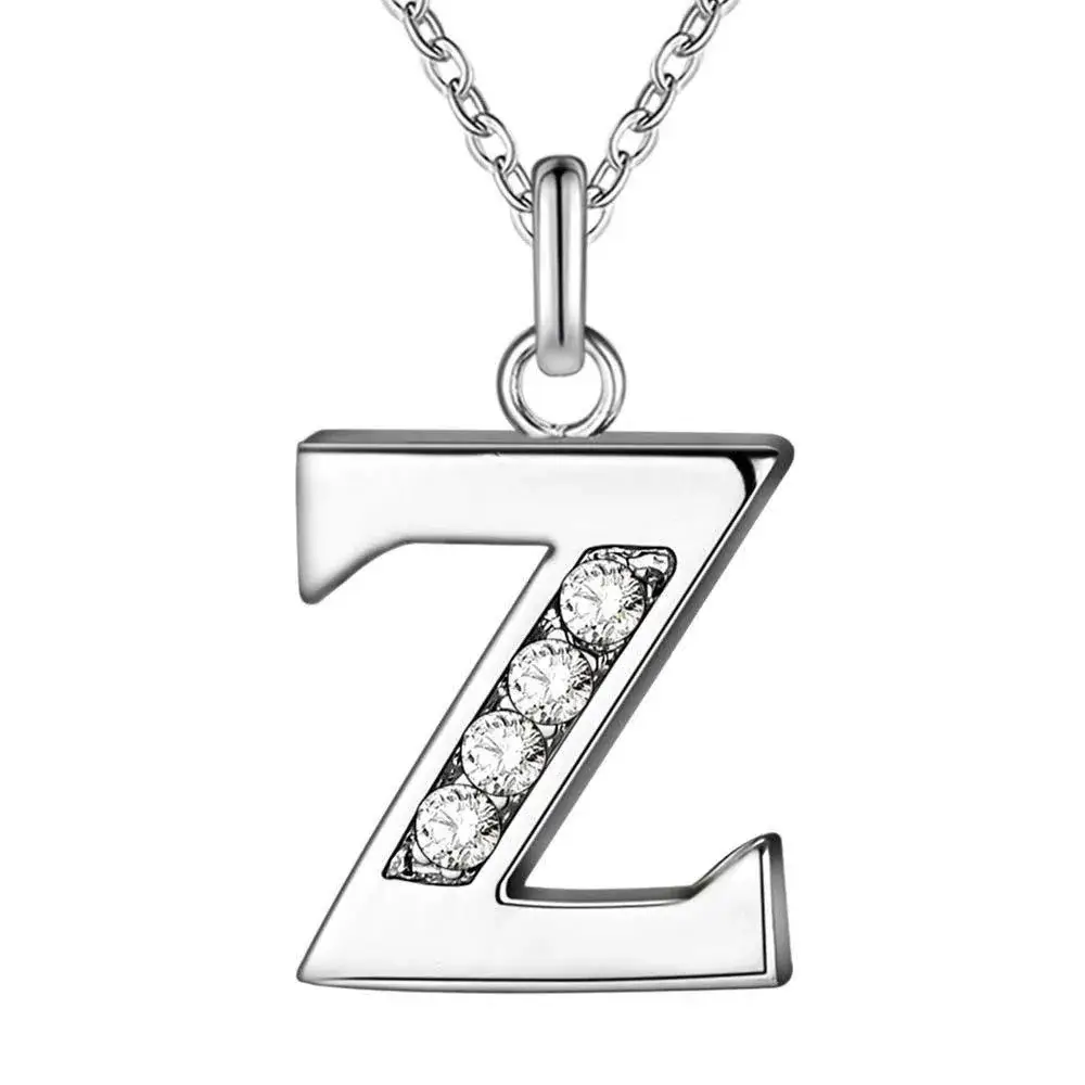 26-Letter Diamond Necklace for Women - Image 26