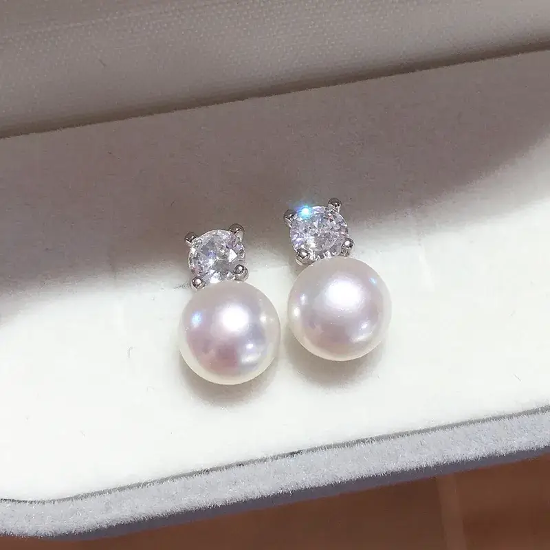 5Pc Pearl Earrings Set S925 Sterling Silver - Image 7