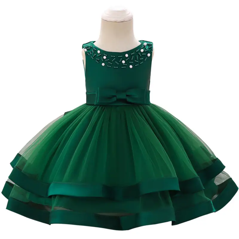 Blue Beaded Princess Skirt for Girls Wedding Dress - Image 10