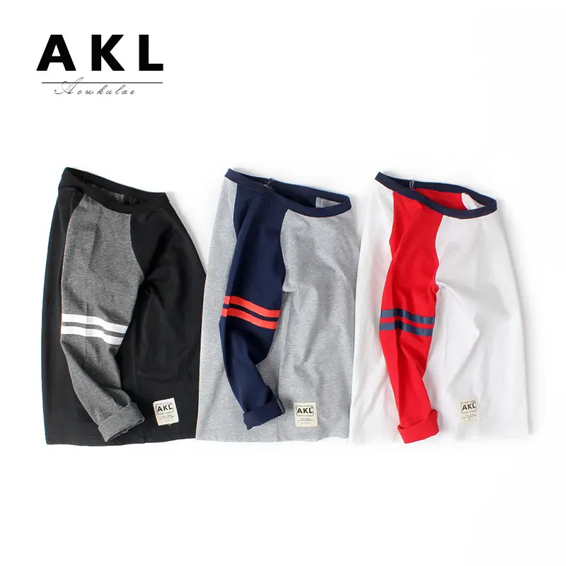 2026 Boys Long Sleeve T-Shirt Set Korean Style Red White Gray - Image 4