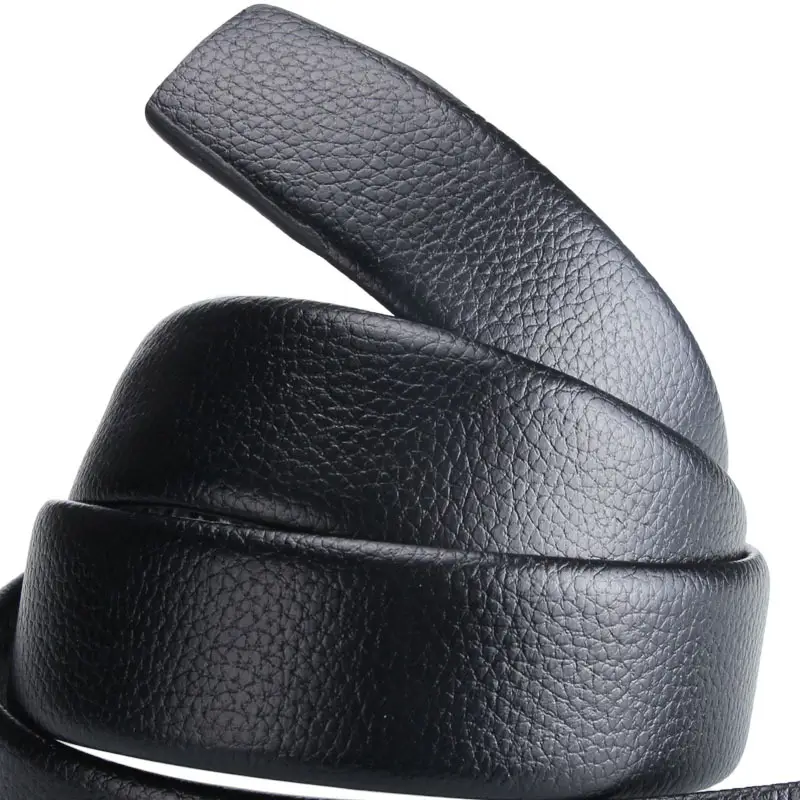 Men's Black Leather Belt with Gold Buckle - Image 25