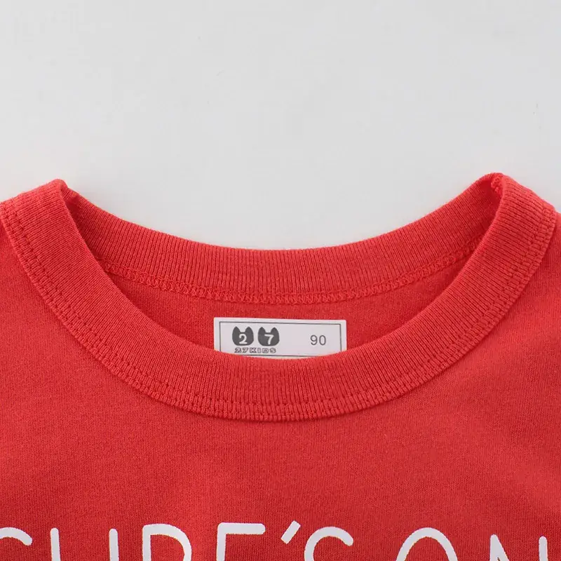 Red 27 Kids Short Sleeve T-Shirt 90 - Image 4