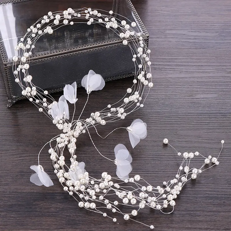 Tuan Ming Multi-Layer Pearl Hair Belt for Women - Image 7