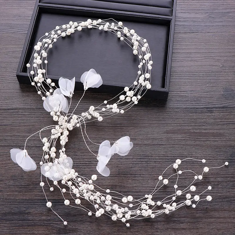 Tuan Ming Multi-Layer Pearl Hair Belt for Women - Image 8