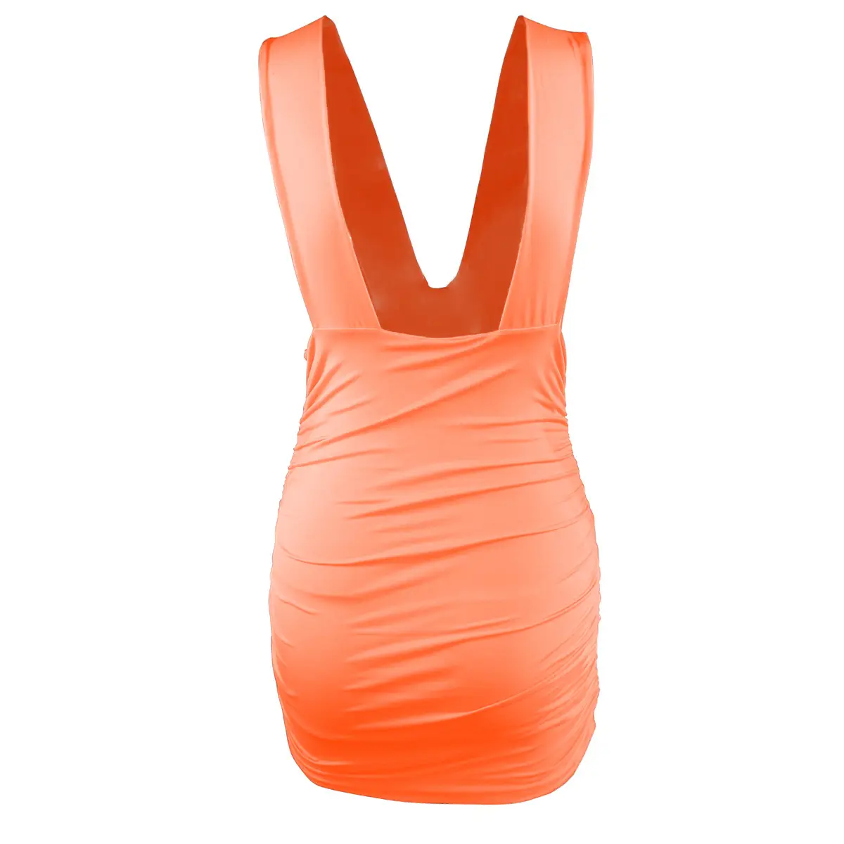 White Sleeveless Pleated Dress for Women Large