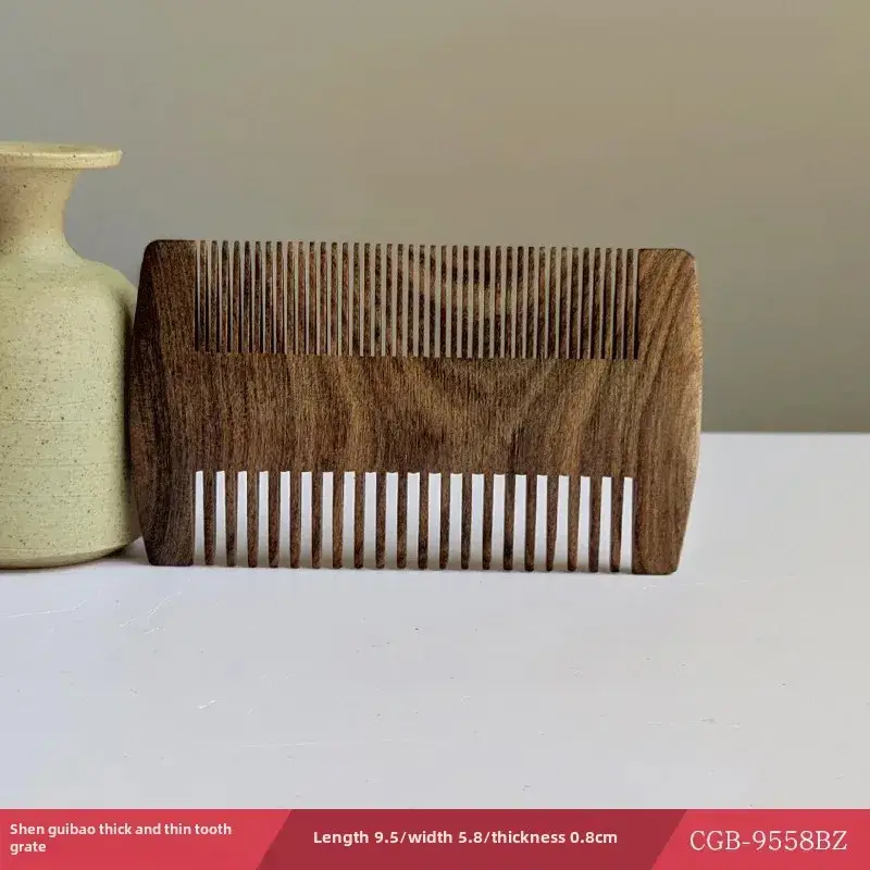 Wooden Beard Comb with Fine Teeth for Men - Image 5