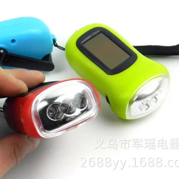 Multifunctional Solar Flashlight with LED Light & Rechargeable Battery - Image 3