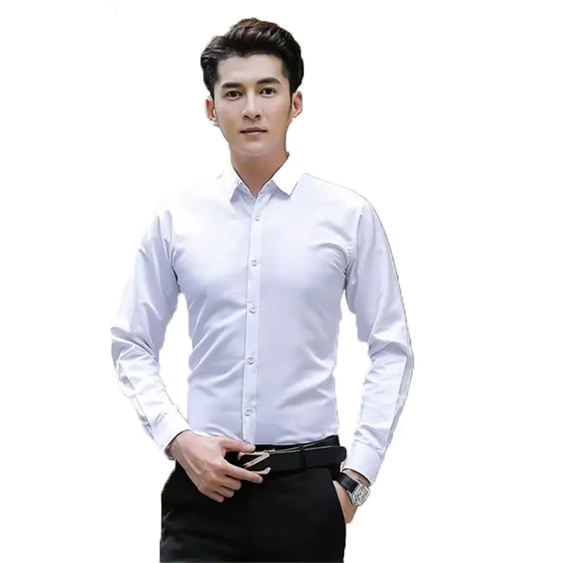 Men's Pink Slim Fit Long Sleeve Shirt - Image 11