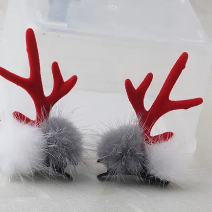 Japanese Mori Girl's Fresh Hairpin Christmas Jewelry Small Antler Fur Clip - Image 19