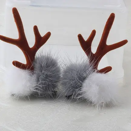Japanese Mori Girl's Fresh Hairpin Christmas Jewelry Small Antler Fur Clip - Image 20