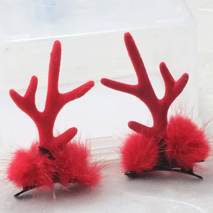 Japanese Mori Girl's Fresh Hairpin Christmas Jewelry Small Antler Fur Clip - Image 21