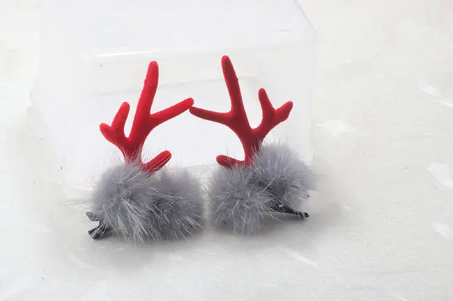 Japanese Mori Girl's Fresh Hairpin Christmas Jewelry Small Antler Fur Clip - Image 11