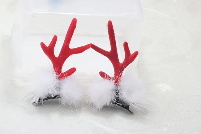 Japanese Mori Girl's Fresh Hairpin Christmas Jewelry Small Antler Fur Clip - Image 16