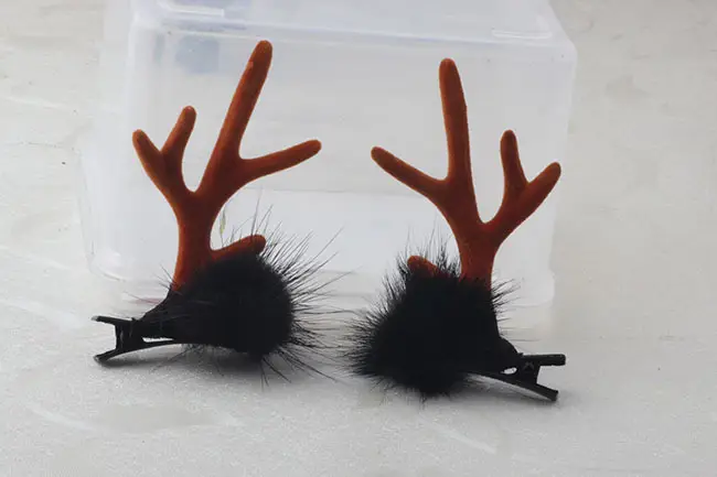Japanese Mori Girl's Fresh Hairpin Christmas Jewelry Small Antler Fur Clip - Image 5