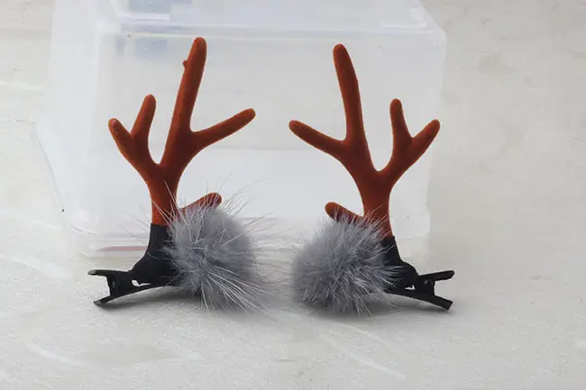 Japanese Mori Girl's Fresh Hairpin Christmas Jewelry Small Antler Fur Clip - Image 6