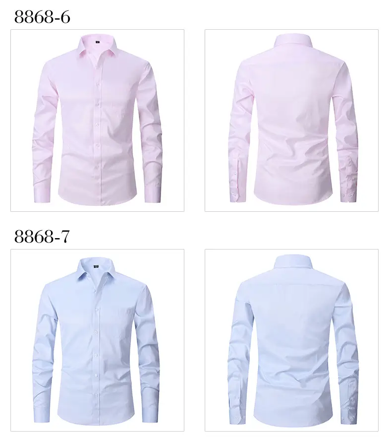 Men's Light Blue Classic Button Shirt Large — feature 18