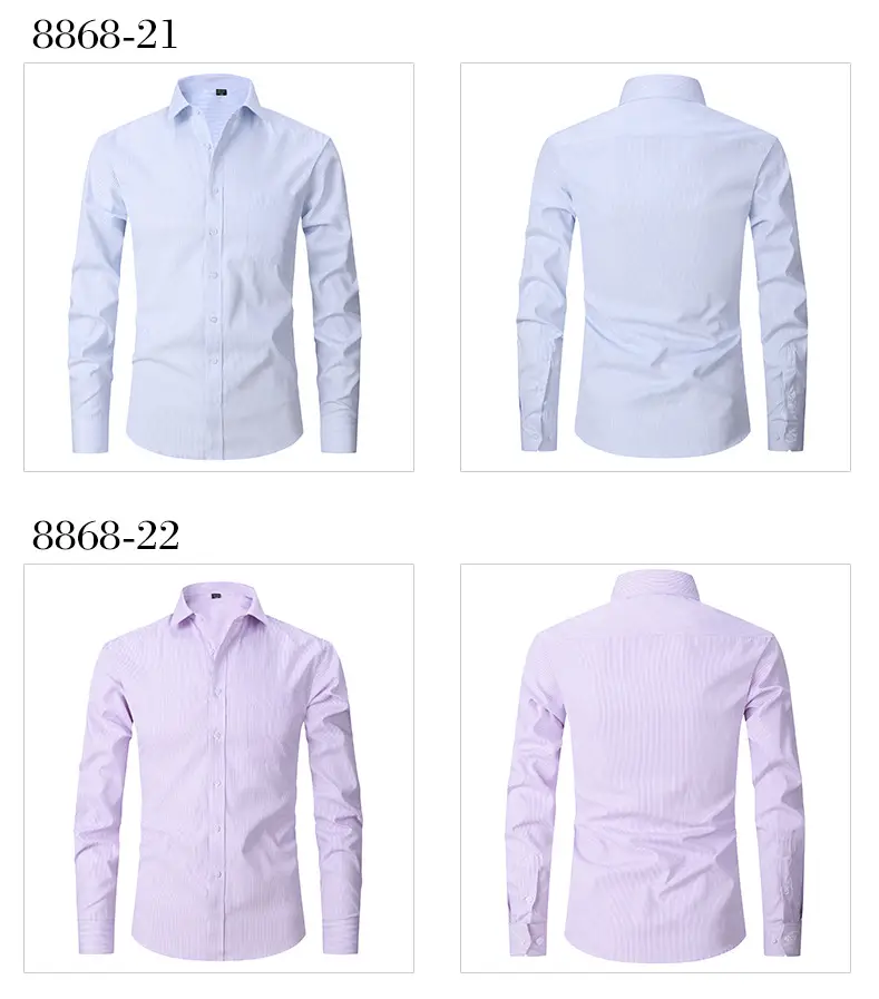 Men's Light Blue Classic Button Shirt Large — feature 21