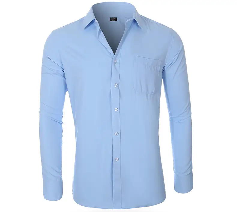 Men's Light Blue Classic Button Shirt Large - Image 2