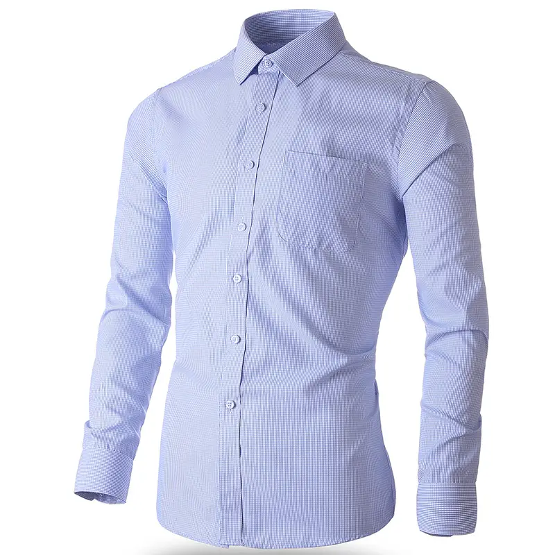 Men's Light Blue Classic Button Shirt Large - Image 12