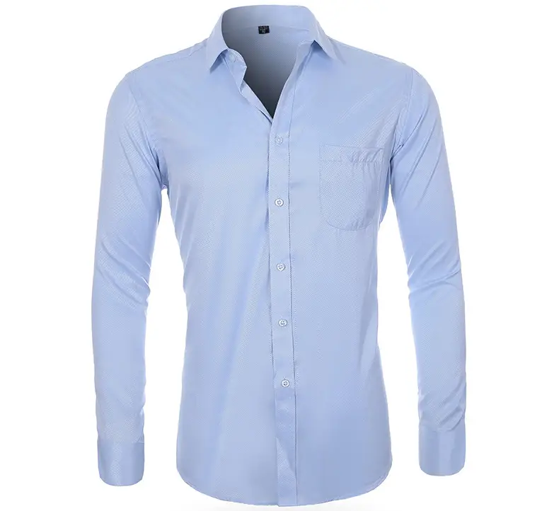 Men's Light Blue Classic Button Shirt Large - Image 7