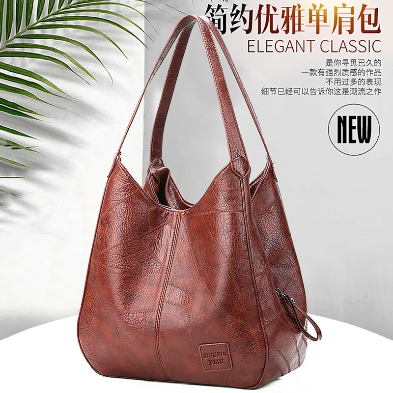 2025 European American Retro Leather Shoulder Bag Women - Image 12