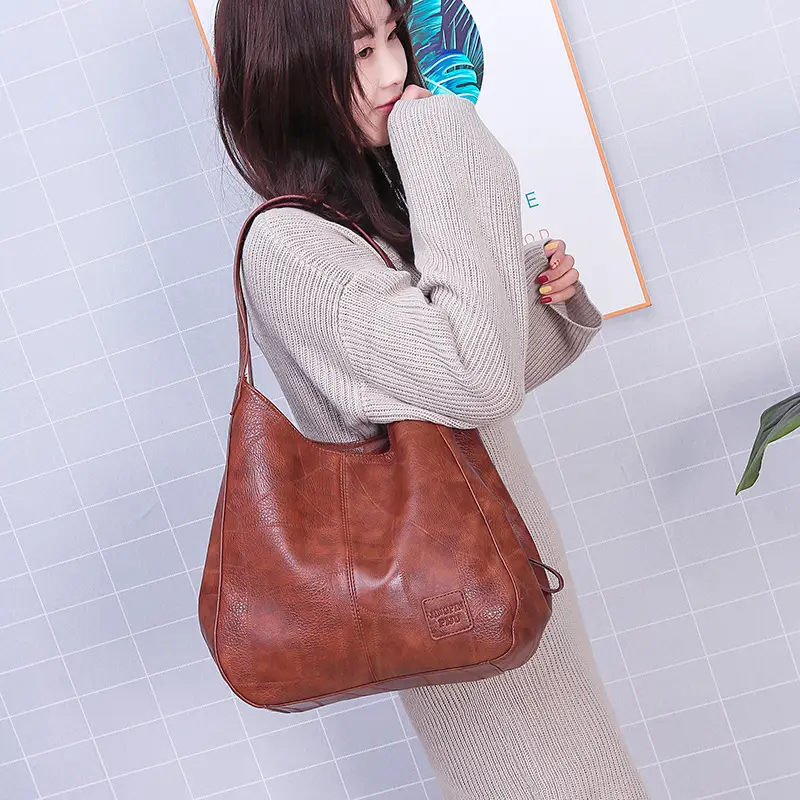 2025 European American Retro Leather Shoulder Bag Women - Image 8