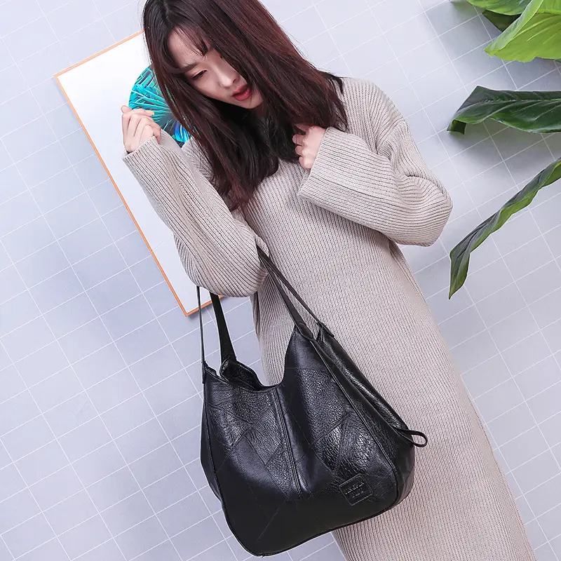 2025 European American Retro Leather Shoulder Bag Women - Image 2
