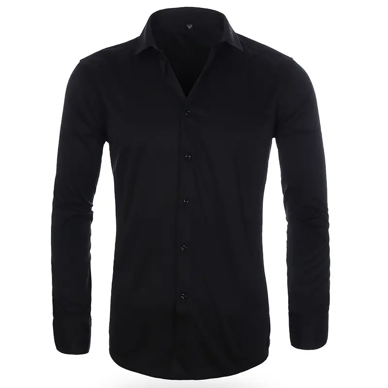 White Slim Fit Long Sleeve Business Shirt for Men - Image 7