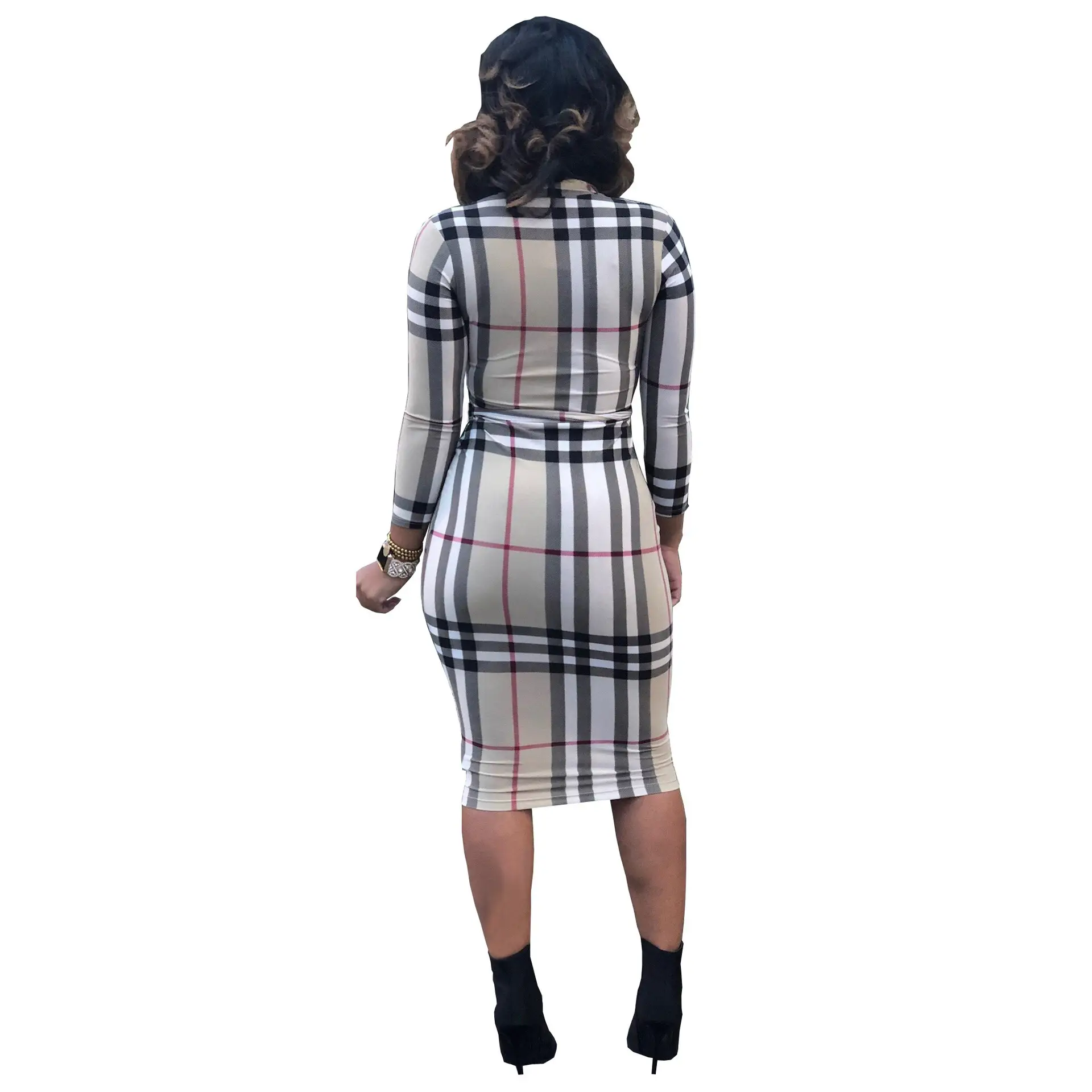 2018 V-Neck Slim Fit Women's Dress - Image 5