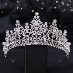 Vintage Gold Rhinestone Crown Headband for Girls — feature 2