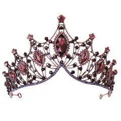 Vintage Gold Rhinestone Crown Headband for Girls — feature 5