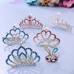 Vintage Gold Rhinestone Crown Headband for Girls — feature 6