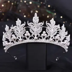 Vintage Gold Rhinestone Crown Headband for Girls — feature 7