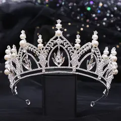 Vintage Gold Rhinestone Crown Headband for Girls — feature 9