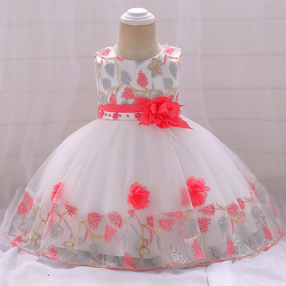 European American Girls Embroidered Full Moon Dress - Image 6