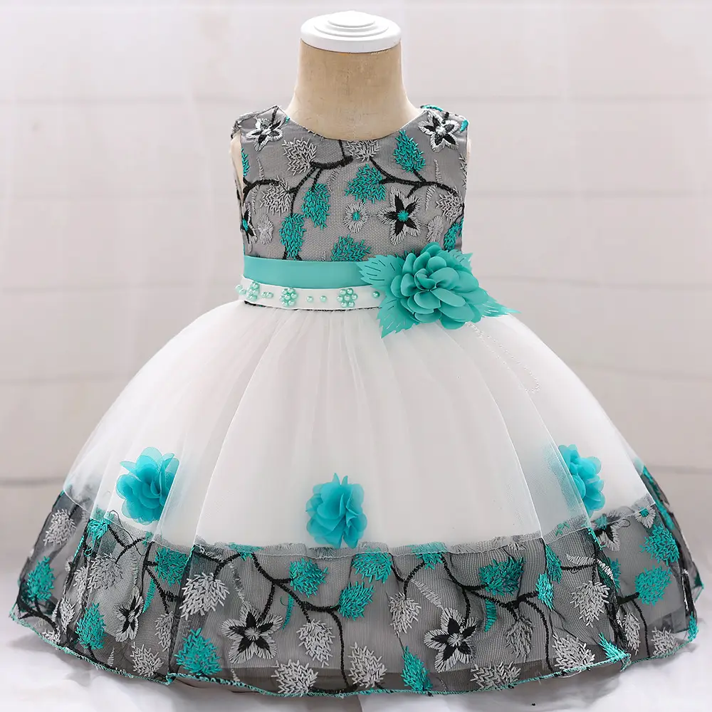 European American Girls Embroidered Full Moon Dress - Image 7
