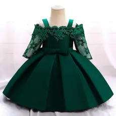 European American Girls Embroidered Full Moon Dress — feature 5