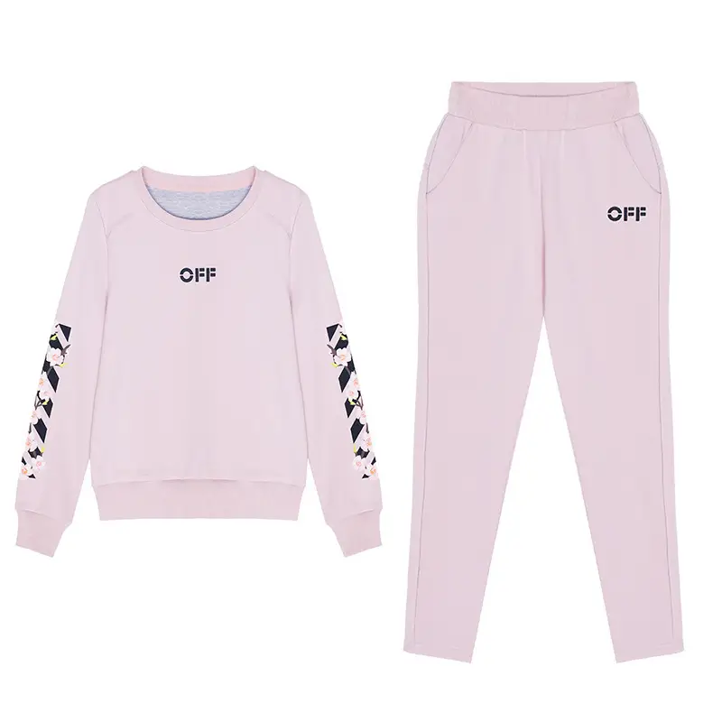 Women's Light Blue 2-Piece Sweatshirt Track Suit Autumn 2023 - Image 5
