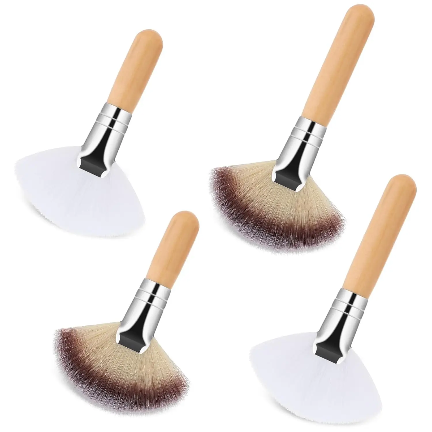 Log Style Large Fan Brush Powder Makeup Brush - Image 8