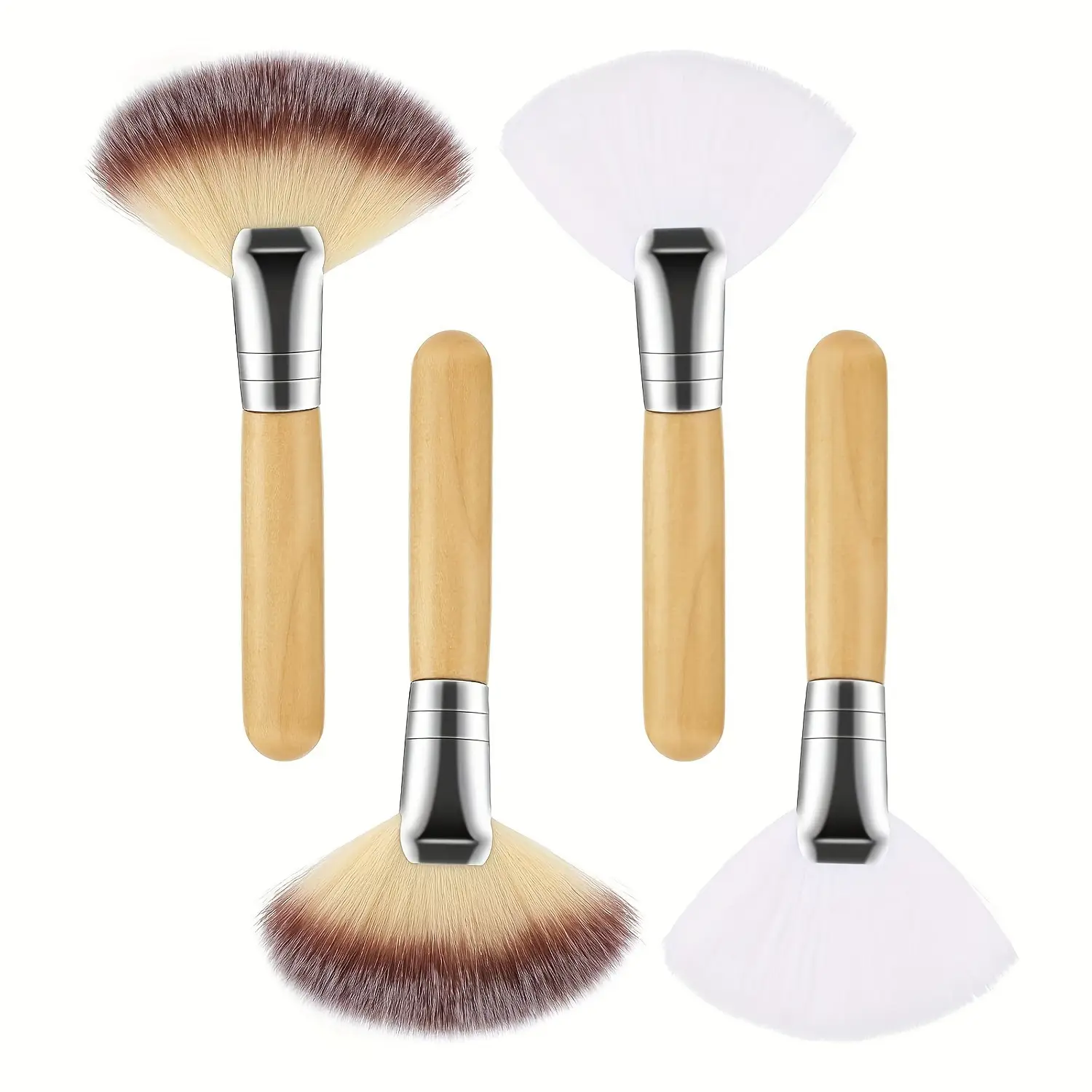 Log Style Large Fan Brush Powder Makeup Brush - Image 6
