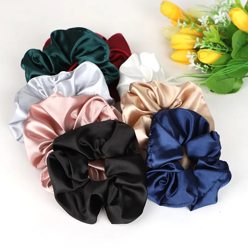 Korean Satin Hair Bows Solid Colors - Image 10