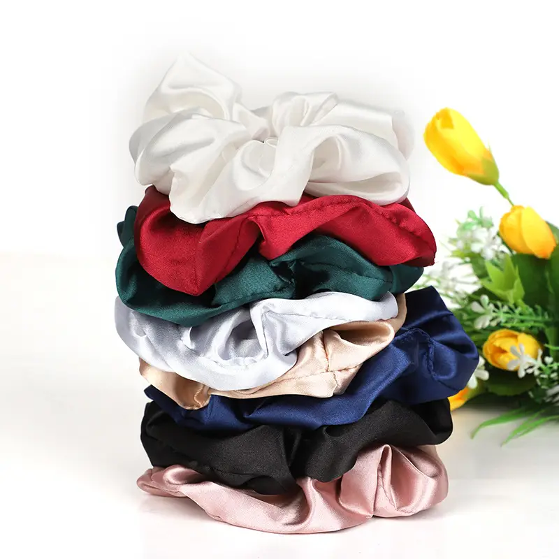 Korean Satin Hair Bows Solid Colors - Image 12