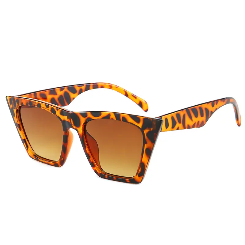Women Cat's Eye Sunglasses Orange Pink Transparent Frame - Image 9