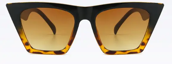 Women Cat's Eye Sunglasses Orange Pink Transparent Frame - Image 5