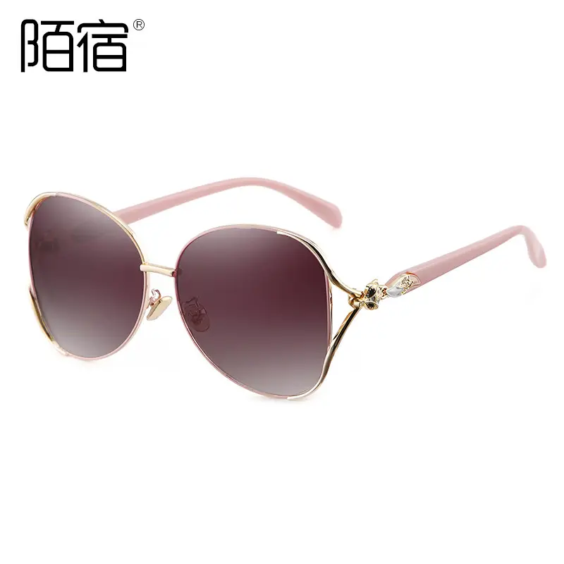 Women Polarized Sunglasses Black Gold 2019