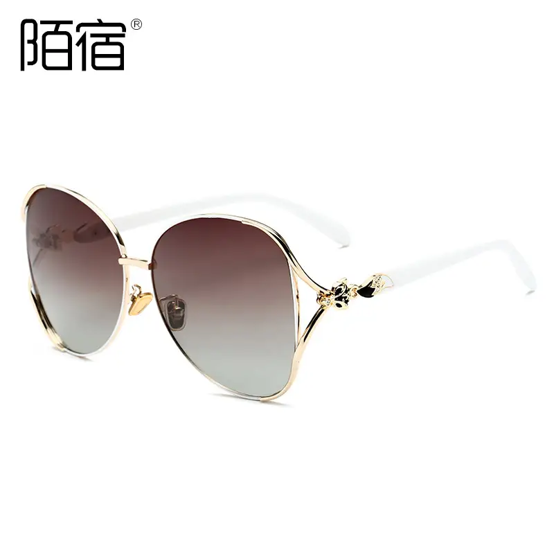 Women Polarized Sunglasses Black Gold 2019