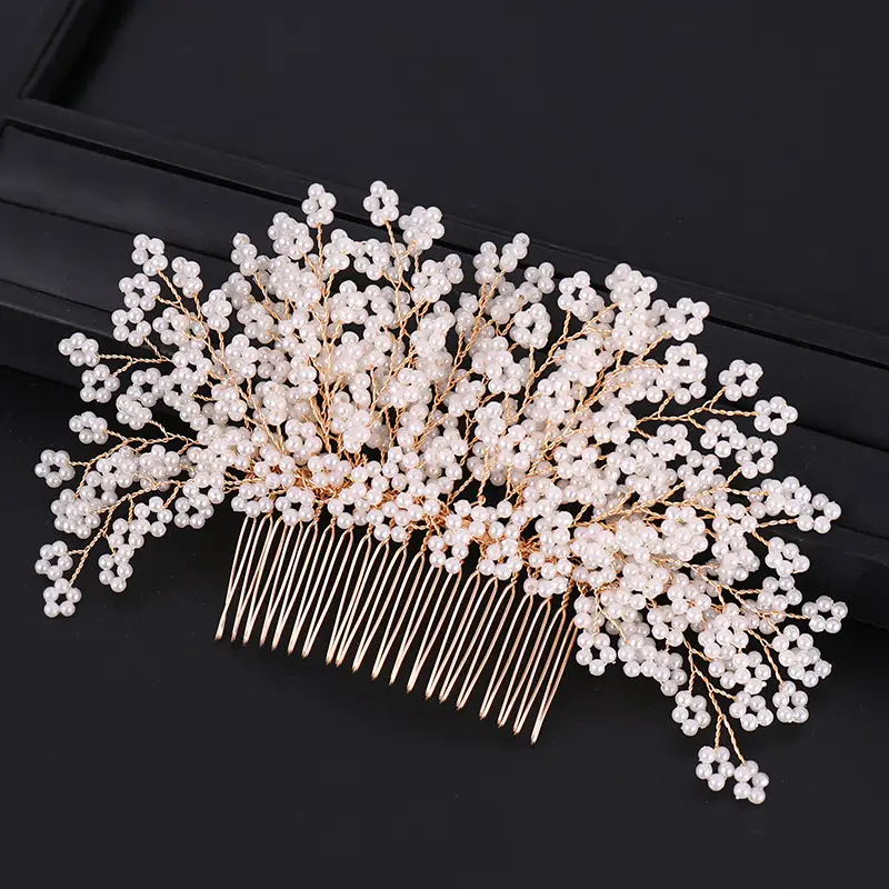 Tuan Ming Pearl Hair Comb for Weddings - Image 4