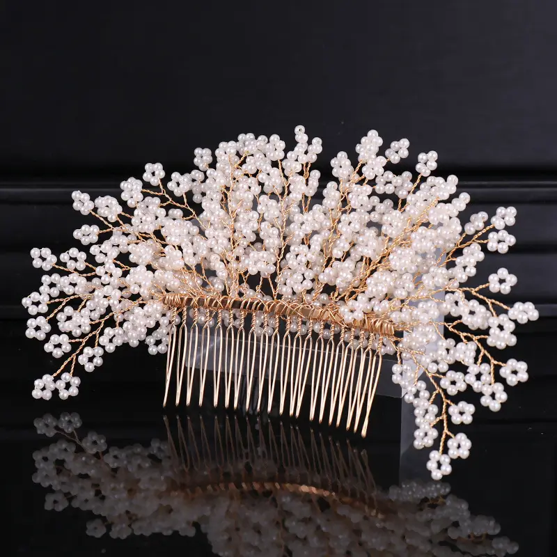 Tuan Ming Pearl Hair Comb for Weddings - Image 5