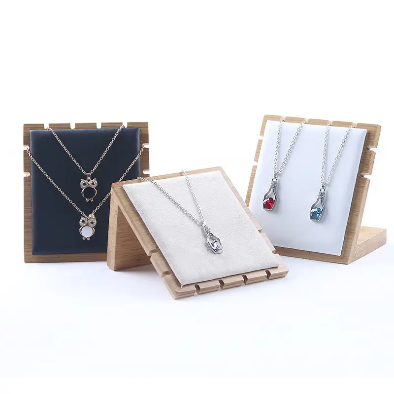 Natural Bamboo & Wood Jewelry Display Rack Set - Image 2